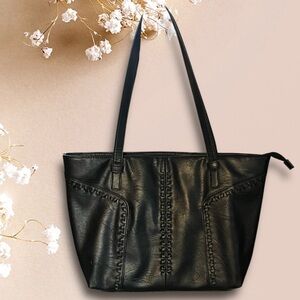 Black b.o.c. Shoulder Handbag Purse Tote Excellent Condition